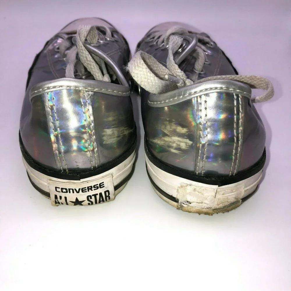 Converse All Star Childrens Shiny Metallic Shoes Size 2